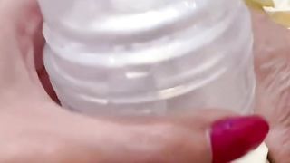 T-Girl spunk-pump bangs pocket bum and hatch plaything