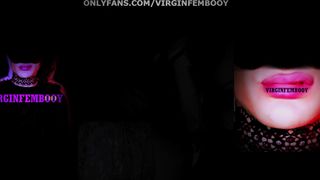 STEAMING JISM IN GULLET! Self Deepthroat pop-shot compilation VIRGINFEMBOOY