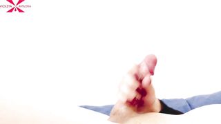 The flawless HAND JOB - Sissy T-Girl with Crimson Fucks