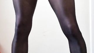 Tgirl with GINORMOUS TROUSER SNAKE shoots a Ginormous CUMLOAD