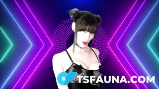 Trans Chick Smashes herself with a Fuck Stick in Doggy-Style and Tastes her own Bum