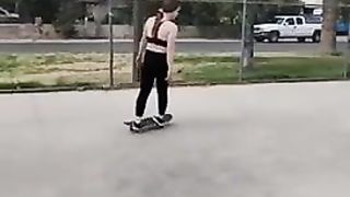 Ultra-Cute Trans Skater Damsel gets BIG BLACK COCK from the finest stud at the skatepark Onlyfans- @al3xismorissett