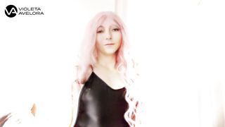 Stellar trans doll dance with bum up at rear end fashion with high high-heeled shoes