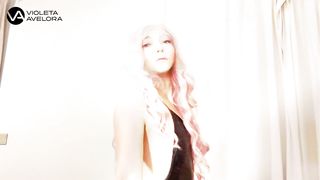 Stellar trans doll dance with bum up at rear end fashion with high high-heeled shoes