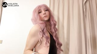 Stellar trans doll dance with bum up at rear end fashion with high high-heeled shoes