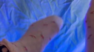 Sole fetish sissy’s pretty ankle socks