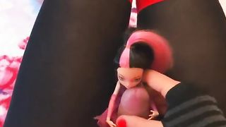 Trans lady frolicking with a chick