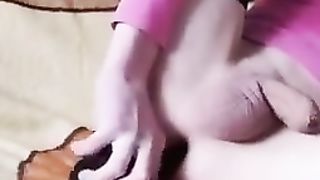 Spectacular steamy t-model solo faux-cock rectal