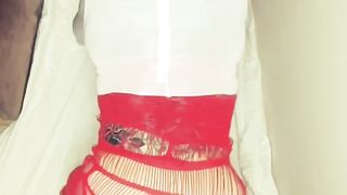 Syssy Teaching self drill Faux-Cock in Booty Large fake penis Crossdresser Teaching Massive Fake Penis Anal Invasion