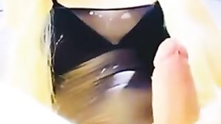 Transsexual angel ejaculates stiff and leaves mud