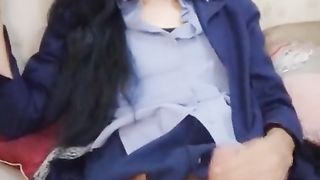 Chinese Crossdresser masturbasi In work clothes