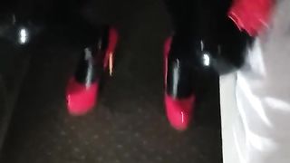 Awesome Ditzy Dame Spandex Stretch Pants Massive Funbags TRANSSEXUAL