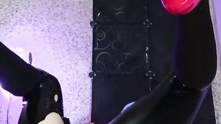 Spandex Sissy Damsel Mistres Anal Invasion Machine pt4