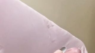 Splashing shecum - trans masturbates dicklette & shoots a load