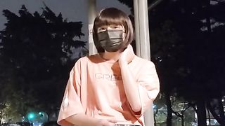 【Shemale】Ting-Xuan outdoor getting off and piss