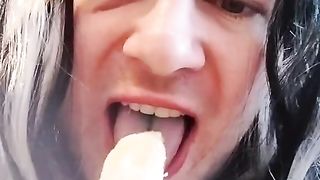 Jasmine & her beau throating bananas that you fantasy was your beefstick