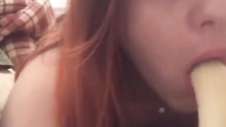 Jasmine & her beau throating bananas that you fantasy was your beefstick