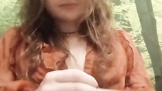 Trans Fuckslut plays with herself till she edges herself.