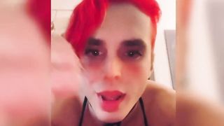 Insane teenager Amanda femboy hoe deepthroating fuck stick