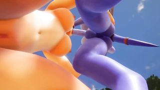 Futa Draenei Humps a Nymph's Bum next to a Lake - Warcraft Porno Parody