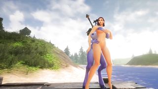 Futa Draenei Humps a Nymph's Bum next to a Lake - Warcraft Porno Parody