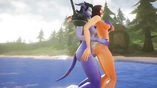 Futa Draenei Humps a Nymph's Bum next to a Lake - Warcraft Porno Parody