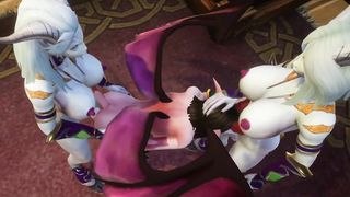 Futa Draenei Penetrate Satan Doll Three Way - Warcraft Pornography Parody