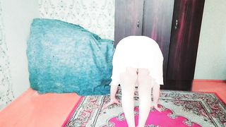 SUPER-SEXY Rose White Clad Transgender Princess Red-Hot Ash-Blonde Glorious She-Creature Cosplayer Crossdresser Model Kitty