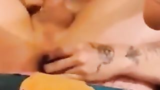 Foxy Jenny elm spills a explosion like a rocket on Christmas