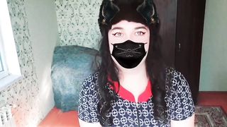 SELF BUTT SLAPPING Super Hot Light-Haired Housewife Tranny Kitty Crossdresser Sissy Ladyboy Cosplayer Influencer