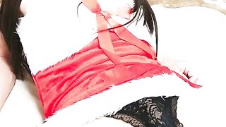 【NG動画】女装サンタがアナルでオナニーしてたら、気持ちよくなりすぎて動画撮っていることを忘れて昇天しちゃった話。女装サンタ、アナニー、射精。