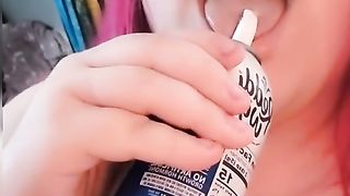 Plump Trans Woman Creamed by a Can