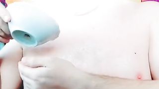 Lubing My Assets Wonderful Towheaded Glistening Flesh She-Creature Model Sissy Femboy Crossdresser And Cosplayer