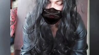 PHAT BUM Leather Coat Blondie PLUS-SIZE Super-Steamy Shemale Meaty Bum Rump Sissy Femboy Model Crossdresser Cosplayer