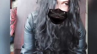 PHAT BUM Leather Coat Blondie PLUS-SIZE Super-Steamy Shemale Meaty Bum Rump Sissy Femboy Model Crossdresser Cosplayer