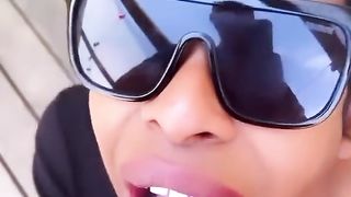 Tranny Kiki - deep-throating manmeat in public In Copenhagen