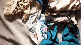 Amateur Crossdresser Wearing Lace and Cuming on Dirty Panties