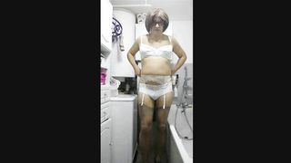 patty crossdresser theeth brush enjoys my booty