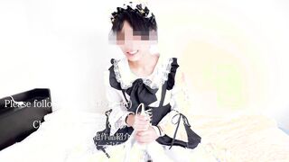 【男性猫耳メイド】電マでイキ我慢したらおかしくなっちゃうw