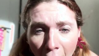 Tall Ginger-haired T-girl College girl Solo