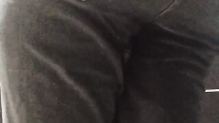 Leisurely dousing black denim