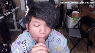 Step Parent Catches Femboy Dressing Up and Screws Him. INTERNAL CUMSHOT!