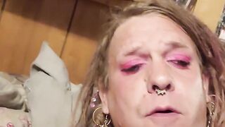 Jaw-dropping sissy transgirl fag jerks sissy fuckbox with plaything ultra-cute AF