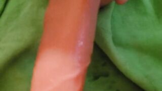 Monster lollipop dangled tgirl Jae Verge finishes off and playthings bum in POINT OF VIEW