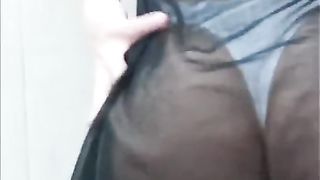 Mexican Fantastic Transsexual Trans Transgender Ladyboy Dressed in White Undies