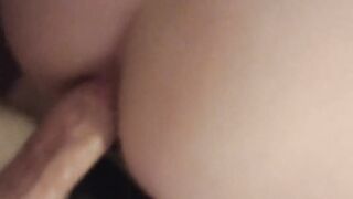 Determined to smash my she-creature girlfriend while she was doing work on the computer