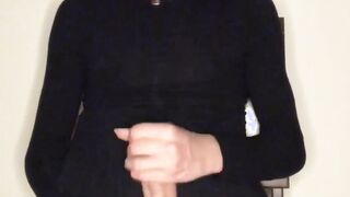 Punk trans nymph guzzles own jism