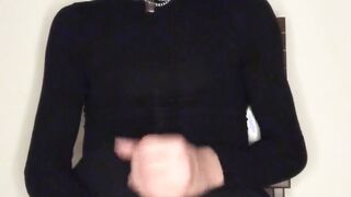 Punk trans nymph guzzles own jism