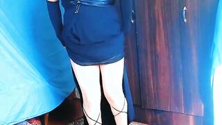 CELEB CROSSDRESSERKITTY YOUTUBER Logng Part Rress Stunning Super-cute Young Fledgling Femboy Slick Whi