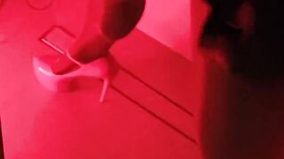 Sissy spandex superslut in douche